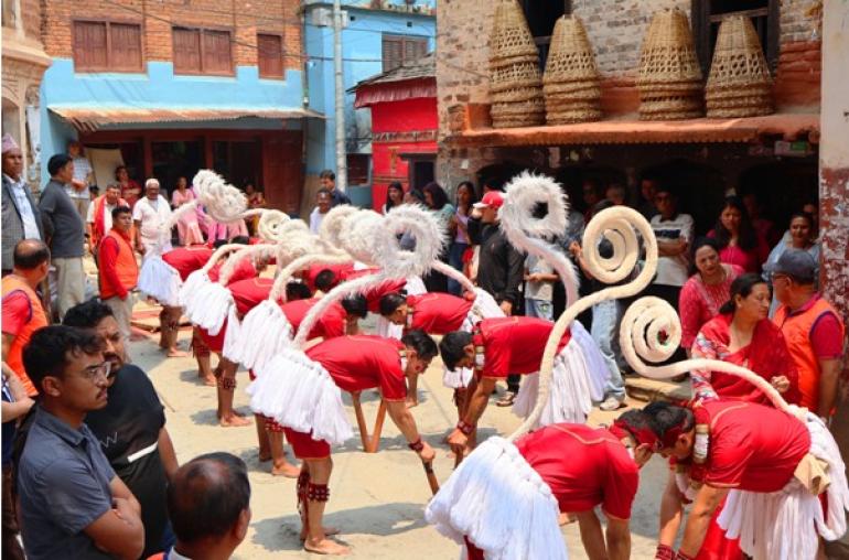 बागलुङमा तीन सय वर्ष पुरानो हनुमान नाच सम्पन्न